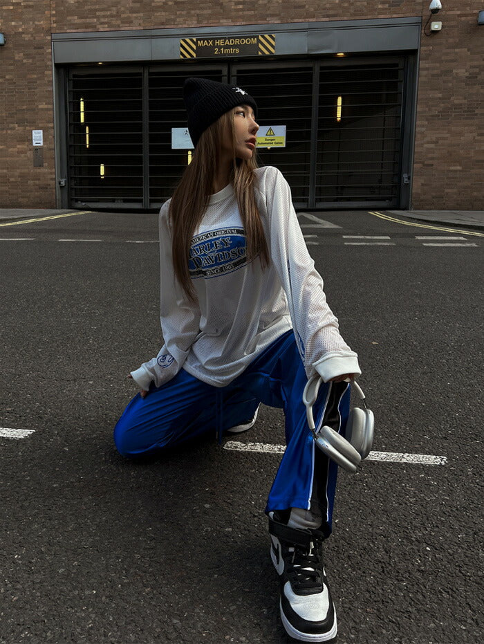 ULAN(ユーラン)(UNISEX) ハーレーマッシュマンツーマンTシャツ