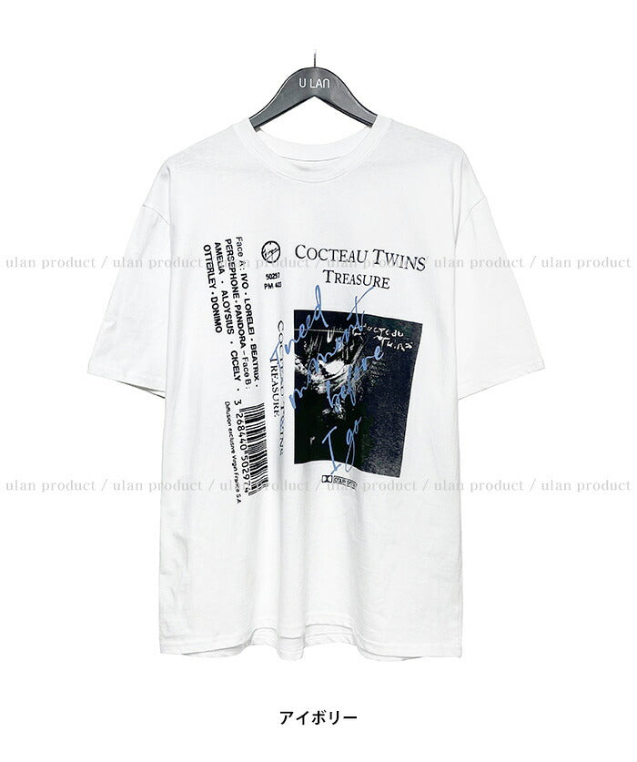 ULAN(ユーラン)コレクトバーコードオーバー半袖Tシャツ