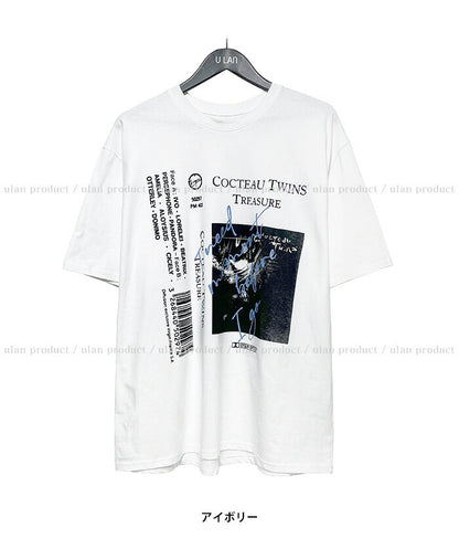 ULAN(ユーラン)コレクトバーコードオーバー半袖Tシャツ